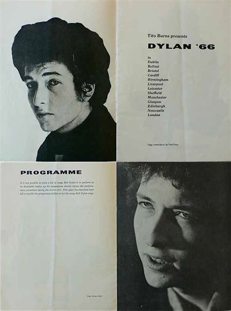 Bob Dylan – 1966 UK Tour Concert Program