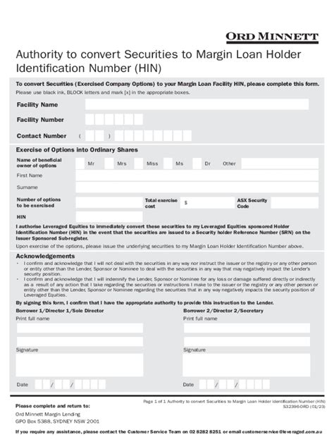 Fillable Online NAB Margin Loan Request To Close Margin Loan Facility