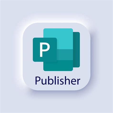 Microsoft Publisher logo. Desktop publishing system. Microsoft Office ...