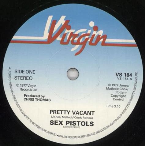 Sex Pistols Pretty Vacant Issue Uk Vinyl Single Inch