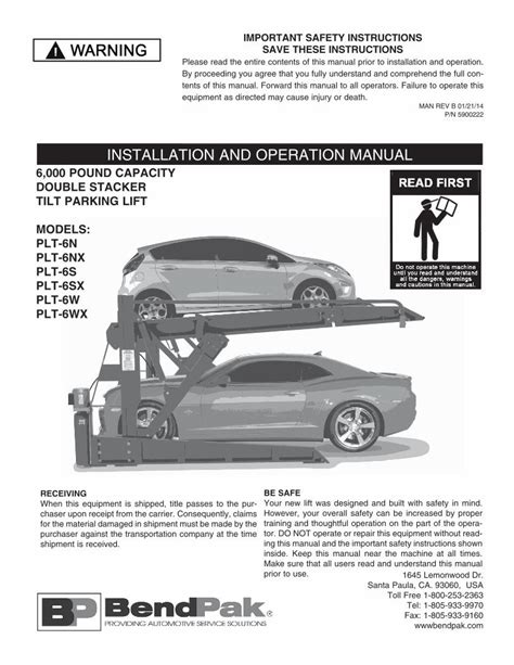 Pdf Installation And Operation Manual Ase  And Operation Manual Receiving Plt 6n Plt