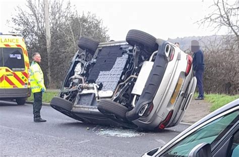 Car Overturns In Dramatic Crash On Busy Wiltshire A Road