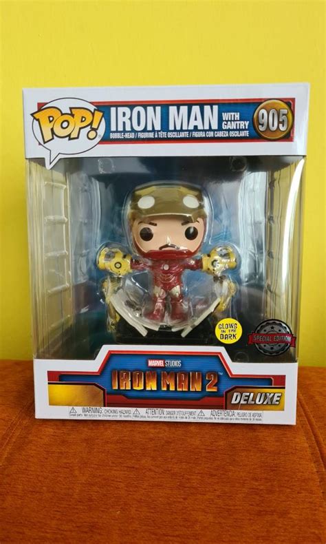 Funko Pop Iron Man With Gantry Gitd Hobbies Toys Collectibles