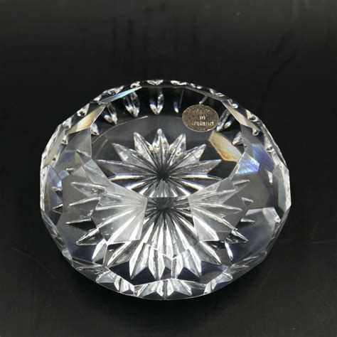 Waterford Crystal Paperweight Faceted Clear Glass Ireland Vintage Waterfordcrystal Faceted