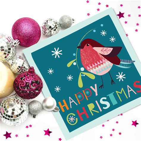 Happy Christmas Robin Christmas Card General Just Cards Direct