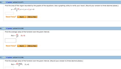 Solved Find The Area Of The Region Bounded By The Graphs Of