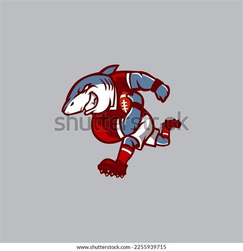 American Football Shark Logo Vector Design Stock Vector (Royalty Free ...