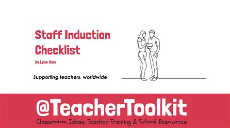 Staff Induction Checklist - TeacherToolkit