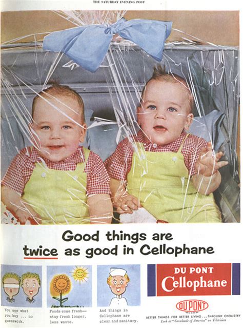 In the 1950s, Du Pont Cellophane Thought It Was a Good Idea to Wrap Babies in Plastic ~ Vintage