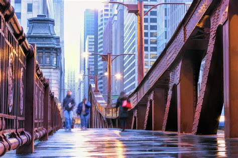 Chicago LaSalle Street Bridge Painting by Christopher Arndt - Pixels