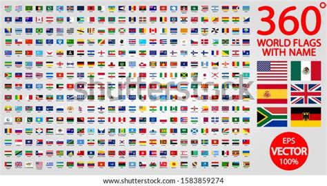 All Official National Flags World Circular Stock Vector (Royalty Free ...