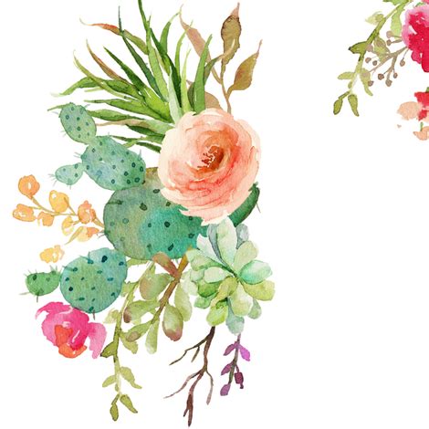 Western Flowers - Large Horizontal wallpaper - shopcabin - Spoonflower