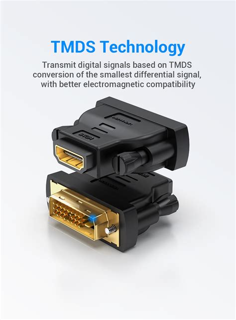 Vention Dvi To Hdmi Adapter Bi Directional Dvi D 24 1 Male To Hdmi