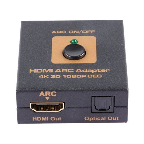 HDMI ARC Adapter to HDMI & Optical Adapter Audio Converter 4k 3D 1080P ...