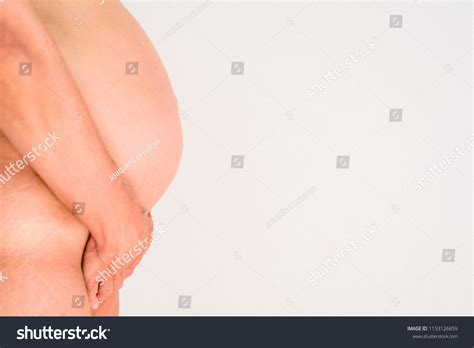 Naked Pregnant Woman Showing Her Belly Stock Photo Shutterstock