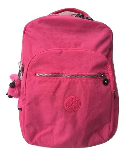 Kipling Mochila Seoul Grande Hydrangea Rosa Original Meses Sin Intereses