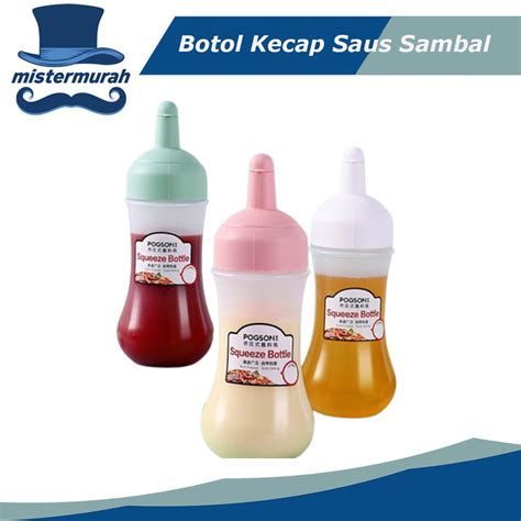 Jual Botol Tempat Saos Kecap Mayonaise Serbaguna Anti Tumpah Tutup