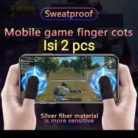 Jual Sarung Jempol Jari Anti Basah Keringat Layar Hp Pubg Mobile Legend