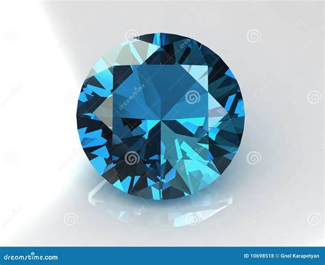 Massive Round Turquoise Topaz Gemstone Stock Illustration