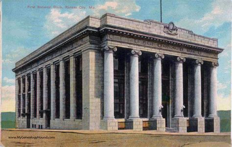 Kansas City Missouri First National Bank Vintage Postcard Photo