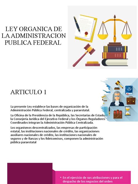 Ley Organica De La Administracion Publica Federal Pdf México