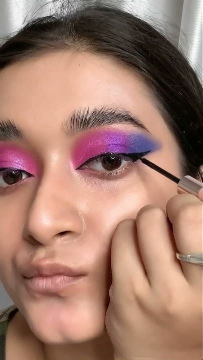 Bisexual Pride Flag Makeup Look Youtube