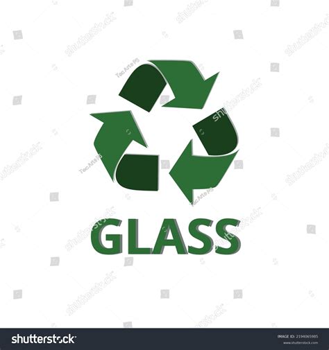 Vector Illustration Of Glass Recycling Symbol In Royalty Free Stock