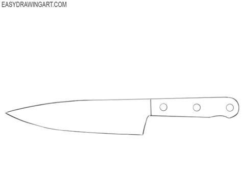 How To Draw A Kitchen Knife