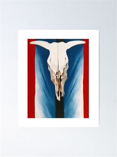 Georgia Okeeffe Cows Skull Red White And Blue 1931 Poster By