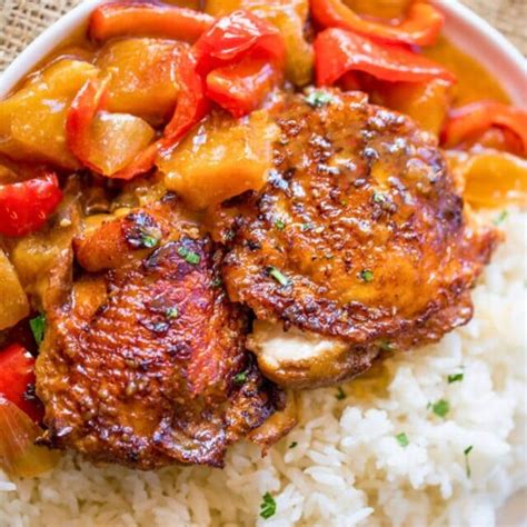 Slow Cooker Hawaiian Pineapple Chicken Dinner Then Dessert