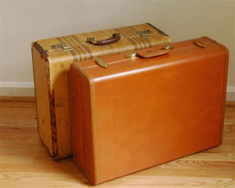 Vintage Samsonite Suitcase Luggage Style 4655 1950s Faux