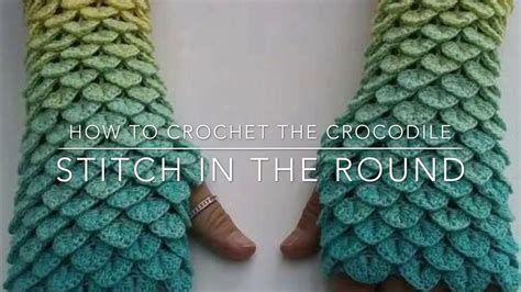 How To Crochet The Crocodile Stitch In The Round How To Start The