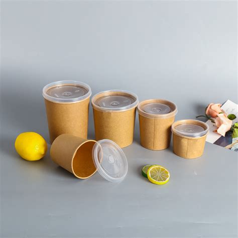 Custome Logo Food Grade Eco Disposable Hot Drinking Soup Bowl Cup