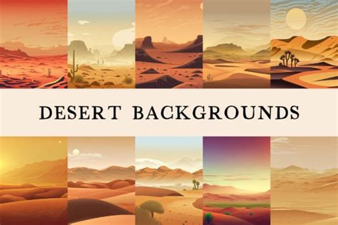 Desert Landscape Backgrounds Graphic By Anakaoni Creative Fabrica