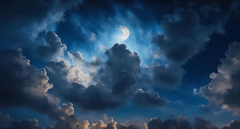 Premium AI Image | dark night realistic sky 4k wallpaper cloudscape ...