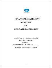 Financial Analysis Of Colgate Palmolive Overview Brands And Course