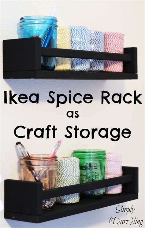 Ikea Spice Rack as Craft Storage