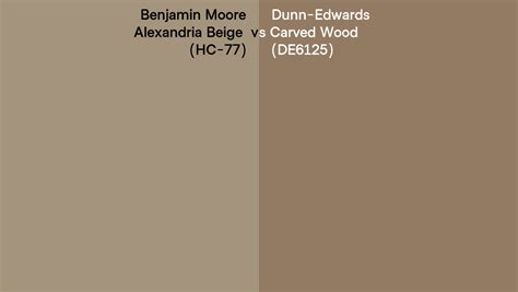 Benjamin Moore Alexandria Beige HC 77 Vs Dunn Edwards Carved Wood