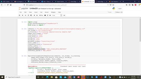 Export Training Data Algorithm In Jupyter Notebook Esri Community