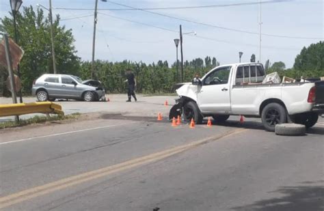 Una mujer resultó herida luego de un choque frontal en Tunuyán