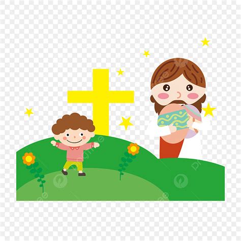 Jesus On The Cross Clipart Hd PNG Hand Drawn Jesus Cross Kid