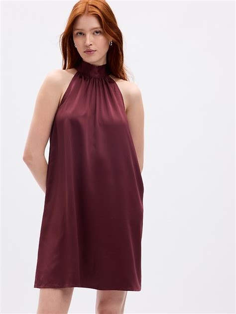 Satin Swing Mini Dress Gap