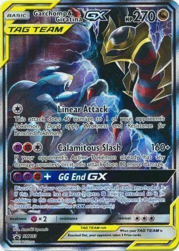 Full Art Garchomp Giratina Gx Tag Team Ultra Rare Pokemon Promo Holo