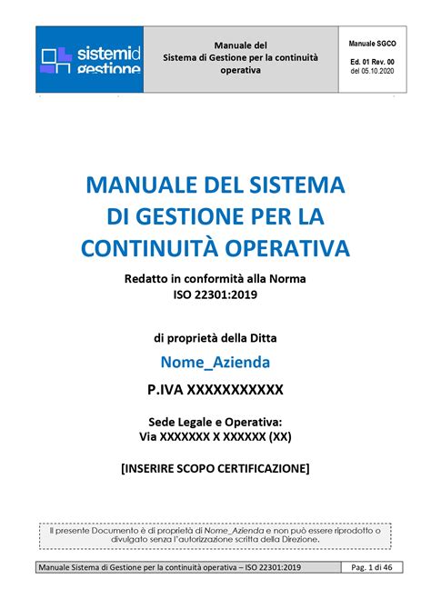 Kit Documentale Sistema Di Gestione Iso Sistemidigestione Biz