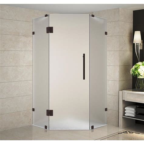 Aston Neoscape 42 In X 42 In 72 In Frameless Neo Angle Hinged Shower