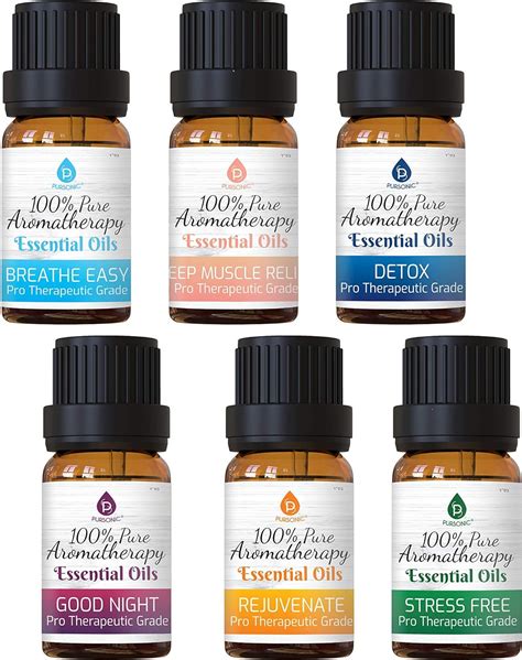 Buy Pursonic 100 Pure Essential Aromatherapy Oils Blends T Set 6