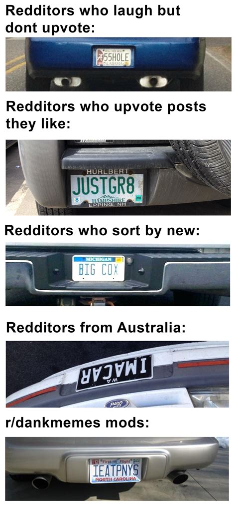 Reddit vanity plates : r/dankmemes