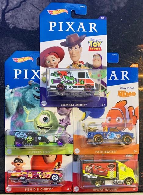 DISNEY PIXAR HOT Wheels Complete Set Of 5 2020 New Toy Story Nemo Incredibles 20 00 PicClick CA
