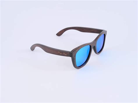 Dark Bamboo Frames Turquoise Mark Rose Floating Sunglasses