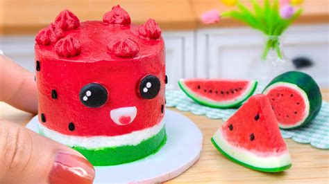 Satisfying Miniature Fresh Watermelon Cake Decorating 🍉 Mini Yummy S Best Recipe 🍉 Asmr Cooking